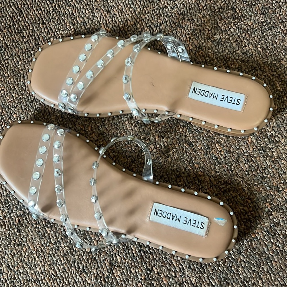 Steve Madden Clear Strap Women's Sandals - Picture 4 of 4